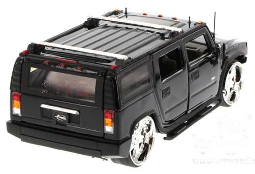 Hummer H2 Custom SUV 2009 black 1/24 Jada NEW+boxed  #2137 instant wheels