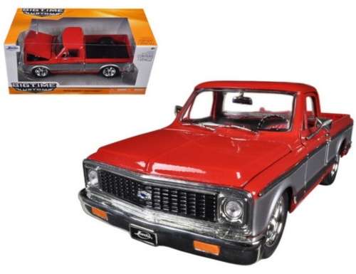 Chevrolet Cheyenne Fleetside Pickup 1972 red+silver 1/24 Jada NEW+boxed  #2138 instant wheels