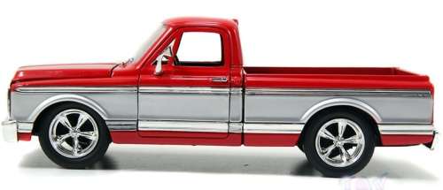 Chevrolet Cheyenne Fleetside Pickup 1972 red+silver 1/24 Jada NEW+boxed  #2138 instant wheels
