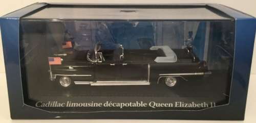 Cadillac Limo 1956 open Ike Eisenhauer+QE.2 black 1/43 Norev NEW+boxed  #4201 instant wheels