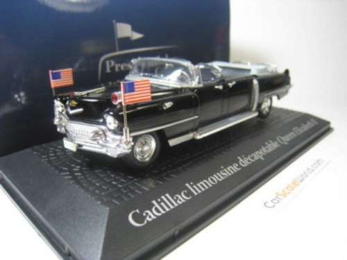 Cadillac Limo 1956 open Ike Eisenhauer+QE.2 black 1/43 Norev NEW+boxed  #4201 instant wheels