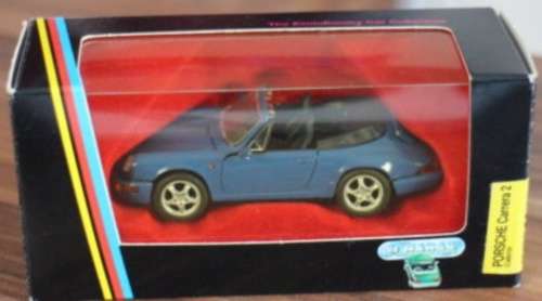 Porsche 911 964 cabriolet 1991 blue 1/43 Schabak NEW+boxed  #4205 instant wheels