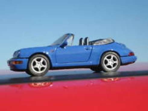 Porsche 911 964 cabriolet 1991 blue 1/43 Schabak NEW+boxed  #4205 instant wheels