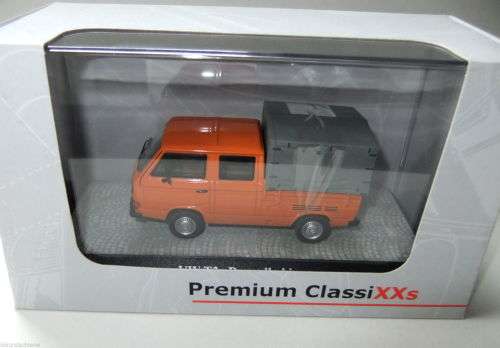 Volkswagen T3a 1983 dblecab orange 1/43 PremiumClassiXX NEW+boxed  #4223 instant wheels