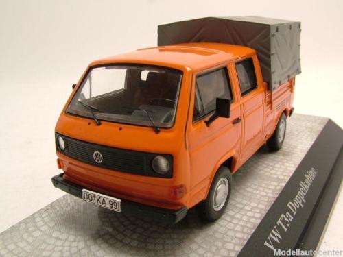Volkswagen T3a 1983 dblecab orange 1/43 PremiumClassiXX NEW+boxed  #4223 instant wheels