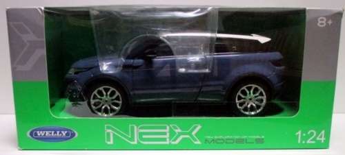 Land Rover Range Rover Evoque 2011 blue 1/24 Welly NEW+boxed  #2144 instant wheels