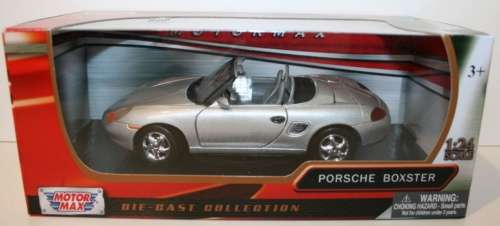 Porsche Boxter (986) Roadster 2002 silver 1/24 Motormax NEW+boxed  #2146 instant wheels