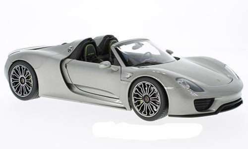 Porsche 918 Spyder 2012 (open) silver 1/24 Welly NEW+boxed  #2148 instant wheels