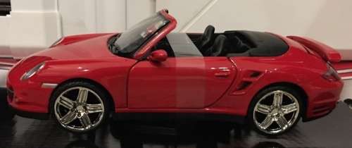 Porsche 911 Turbo Cabrio 2005 red 1/24 Motormax NEW+boxed  #2152 instant wheels