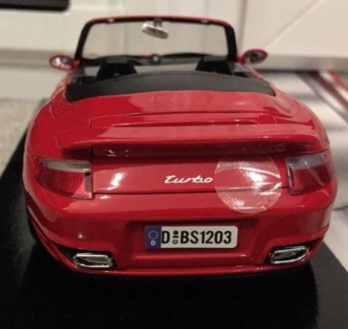 Porsche 911 Turbo Cabrio 2005 red 1/24 Motormax NEW+boxed  #2152 instant wheels