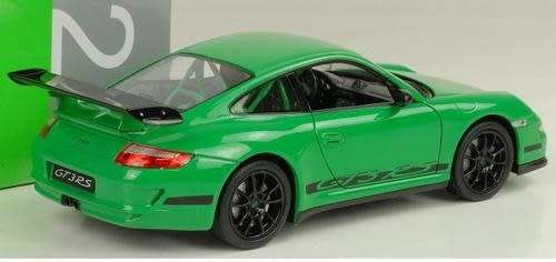 Porsche 911 997 GT3-RS 2011 green 1/24 Welly NEW #2010 instant wheels