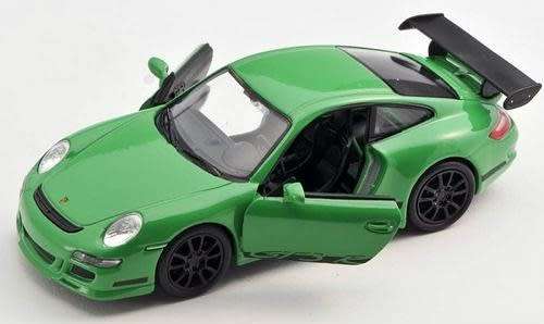 Porsche 911 997 GT3-RS 2011 green 1/24 Welly NEW #2010 instant wheels