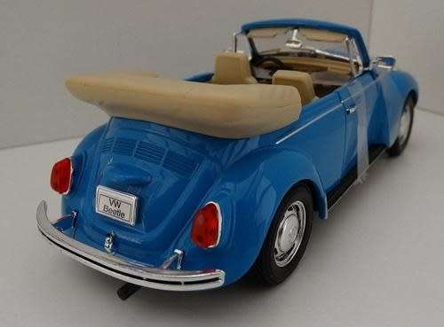 Volkswagen Beetle Cabriolet 1979 light-blue 1/24 Welly NEW  #2019 instant wheels
