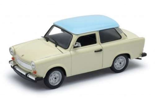 Trabant 601 1964 beige+light blue 1/24 Welly NEW+boxed  #2022 instant wheels