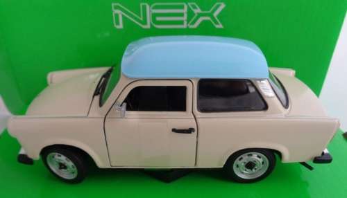 Trabant 601 1964 beige+light blue 1/24 Welly NEW+boxed  #2022 instant wheels