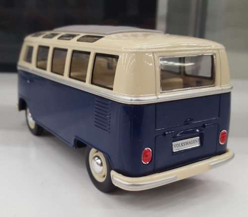 Volkswagen T1 Sambabus dkblue+white 1/24 Kinsmart NEW+boxed  #2026 instant wheels