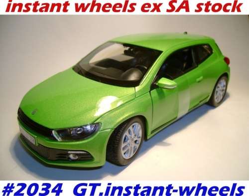 Volkswagen Scirocco III lt.green-met 1/24 Welly NEW+boxed  #2034 instant wheels