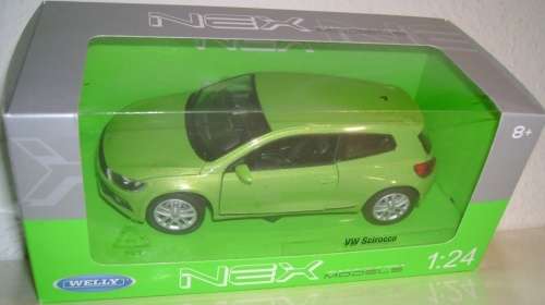 Volkswagen Scirocco III lt.green-met 1/24 Welly NEW+boxed  #2034 instant wheels