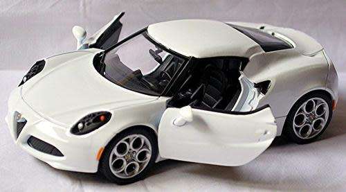 Alfa Romeo 4C 2014 white 1/24 Welly NEW+boxed  #2043 instant wheels