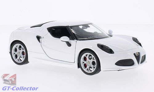Alfa Romeo 4C 2014 white 1/24 Welly NEW+boxed  #2043 instant wheels