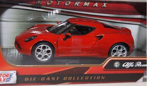 Alfa Romeo 4C 2014  red-metallic 1/24 Motormax NEW+boxed  #2050 instant wheels