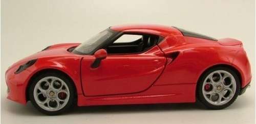 Alfa Romeo 4C 2014  red-metallic 1/24 Motormax NEW+boxed  #2050 instant wheels