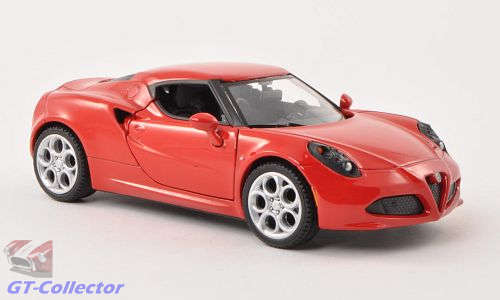 Alfa Romeo 4C 2014  red-metallic 1/24 Motormax NEW+boxed  #2050 instant wheels