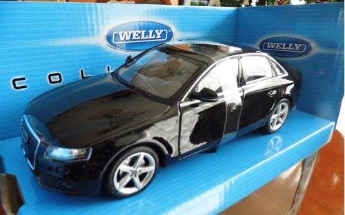 Audi A4 2014 black 1/24 Welly NEW+boxed  #2054 instant wheels