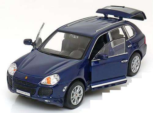 Porsche Cayenne Turbo 2002 dk.blue-met 1/24 Welly NEW+boxed  #2066 instant wheels