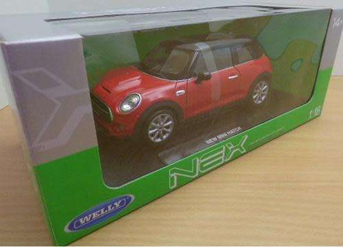 Mini Cooper S Hatch 2014 red 1/24 Welly NEW+boxed  #2080 instant wheels