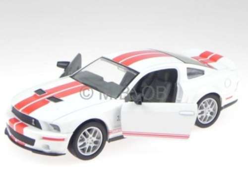 Shelby GT500 2007 white+red stripes 1/24 Road Signature NEW  #2085 instant wheels