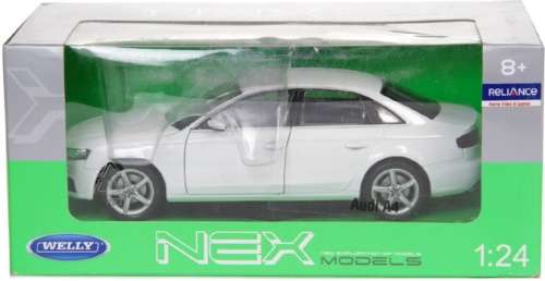 Audi A4 2008 white 1/24 Welly NEW+boxed  #2097 instant wheels