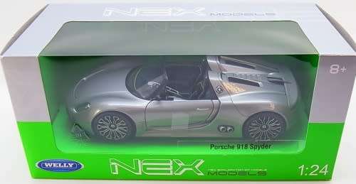 Porsche 918 Spyder 2013 silver 1/24 Welly NEW+boxed  #2098 instant wheels