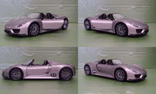 Porsche 918 Spyder 2013 silver 1/24 Welly NEW+boxed  #2098 instant wheels