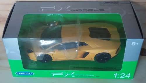 Lamborghini Aventador LP700-4 2011 yellow  1/24 Welly NEW+boxed  #2099 instant wheels