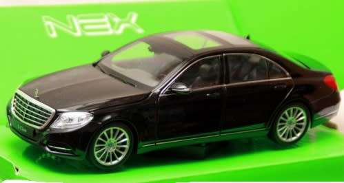 Mercedes Benz S-Class S500 (W222) 2013 black 1/24 Welly NEW+boxed  #2100 instant wheels