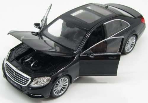 Mercedes Benz S-Class S500 (W222) 2013 black 1/24 Welly NEW+boxed  #2100 instant wheels