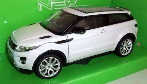 Land Rover Range Rover EVOQUE 2011 white 1/24 Welly NEW+boxed  #2102 instant wheels