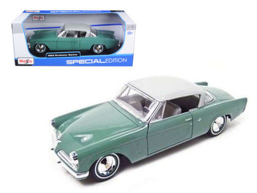 Studebaker Starliner blue-green 1953 1/18 Maisto NEW+boxed   #8011 instant wheels