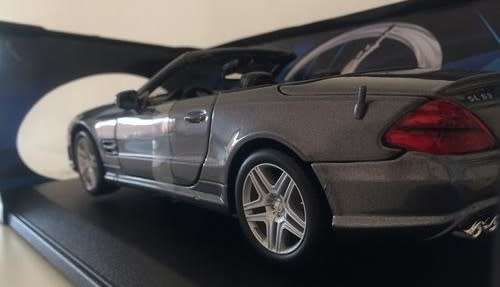 Mercedes-Benz SL63-AMG Cabrio gunmetal 2014 1/18 Maisto NEW #8018 instant wheels