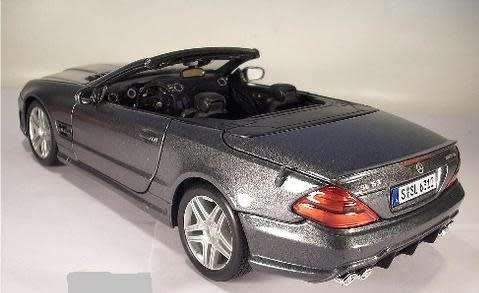 Mercedes-Benz SL63-AMG Cabrio gunmetal 2014 1/18 Maisto NEW #8018 instant wheels