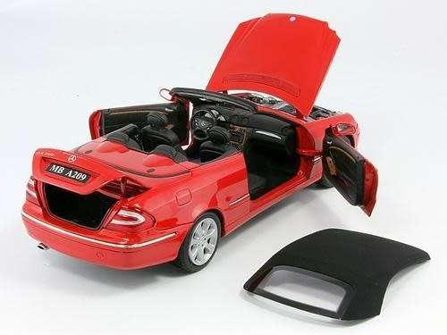 MercedesBenz CLK cabrio (A209) `02 clothroof 1/18 KYOSHO NEW  #8019 instant wheels
