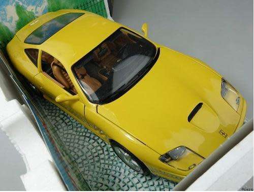 Ferrari 550 Maranello Coupe 1996 yellow 1/18 Bburago NEW+boxed  #8042 instant wheels
