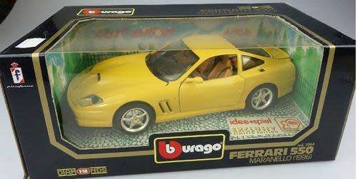 Ferrari 550 Maranello Coupe 1996 yellow 1/18 Bburago NEW+boxed  #8042 instant wheels