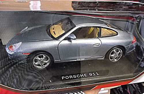 Porsche 911 (996) Carrera grey-met 1999 1/18 MotorMax NEW  #8045 instant wheels
