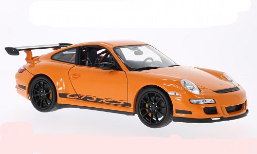 Porsche 911 GT3 RS (997) orange 1/18 Welly NEW+BOXED  #8048 instant wheels