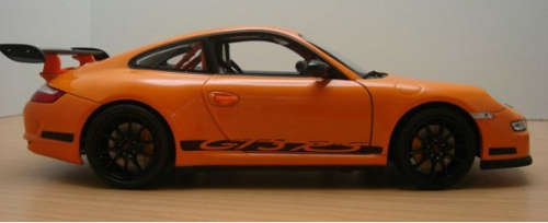 Porsche 911 GT3 RS (997) orange 1/18 Welly NEW+BOXED  #8048 instant wheels