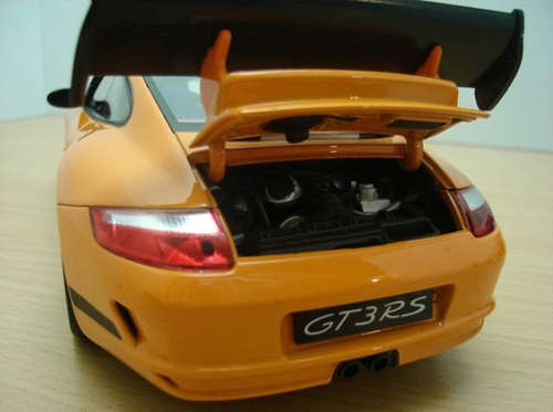 Porsche 911 GT3 RS (997) orange 1/18 Welly NEW+BOXED  #8048 instant wheels