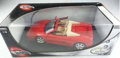 Ferrari F 355 Spider 1998 red 1/18 HotWheels-Mattel NEW+boxed  #8050 instant wheels