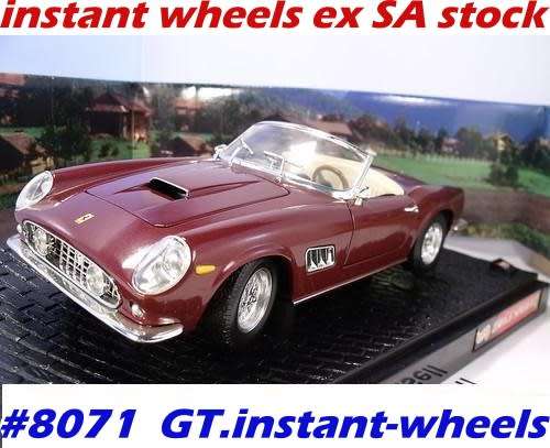 Ferrari 250 California GT Spider vinaccia HotWhls NEW FREE delivery ex SA stock #8071 instant wheels